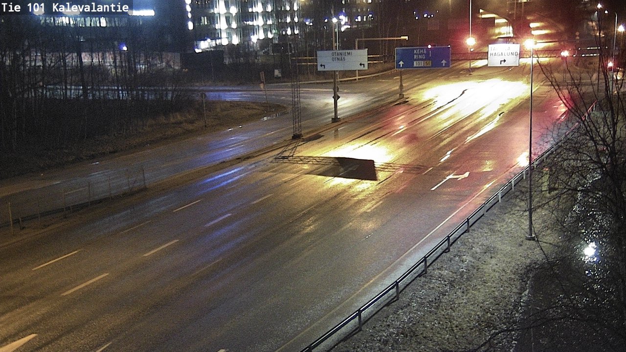 Weather Camera Image Väg 101 Kalevalantie, Espoo, Uusimaa