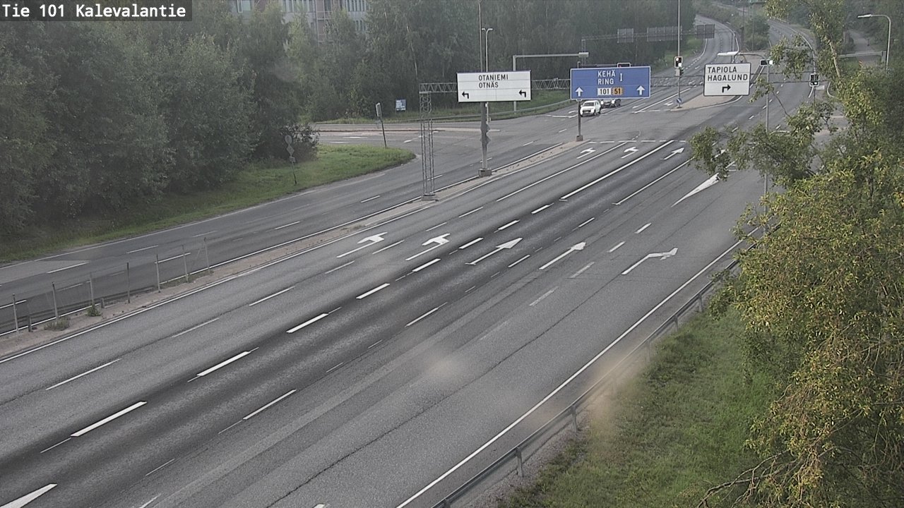 Weather Camera Image Väg 101 Kalevalantie, Espoo, Uusimaa