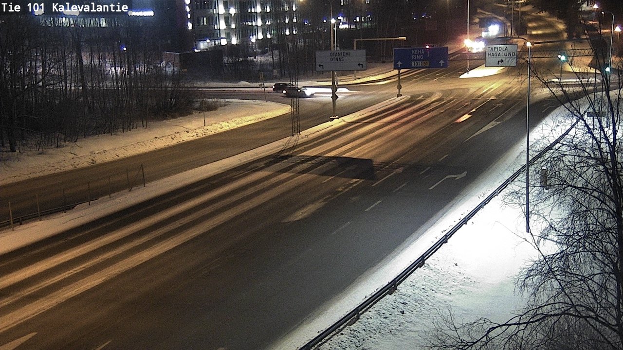 Weather Camera Image Väg 101 Kalevalantie, Espoo, Uusimaa