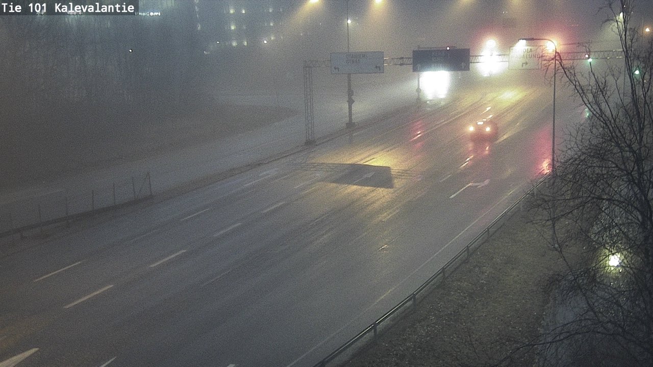 Weather Camera Image Väg 101 Kalevalantie, Espoo, Uusimaa