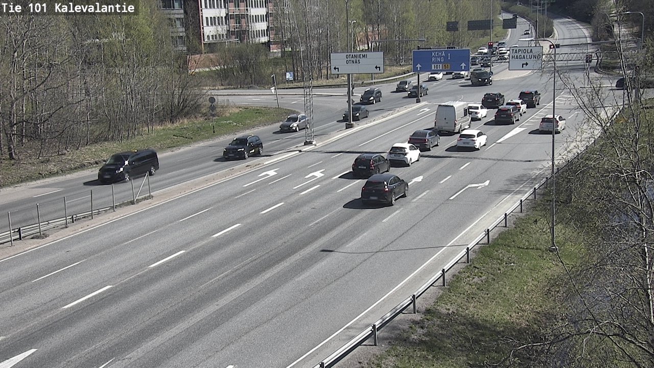 Kelikamerat Kuva Tie 101 Kalevalantie, Espoo, Uusimaa