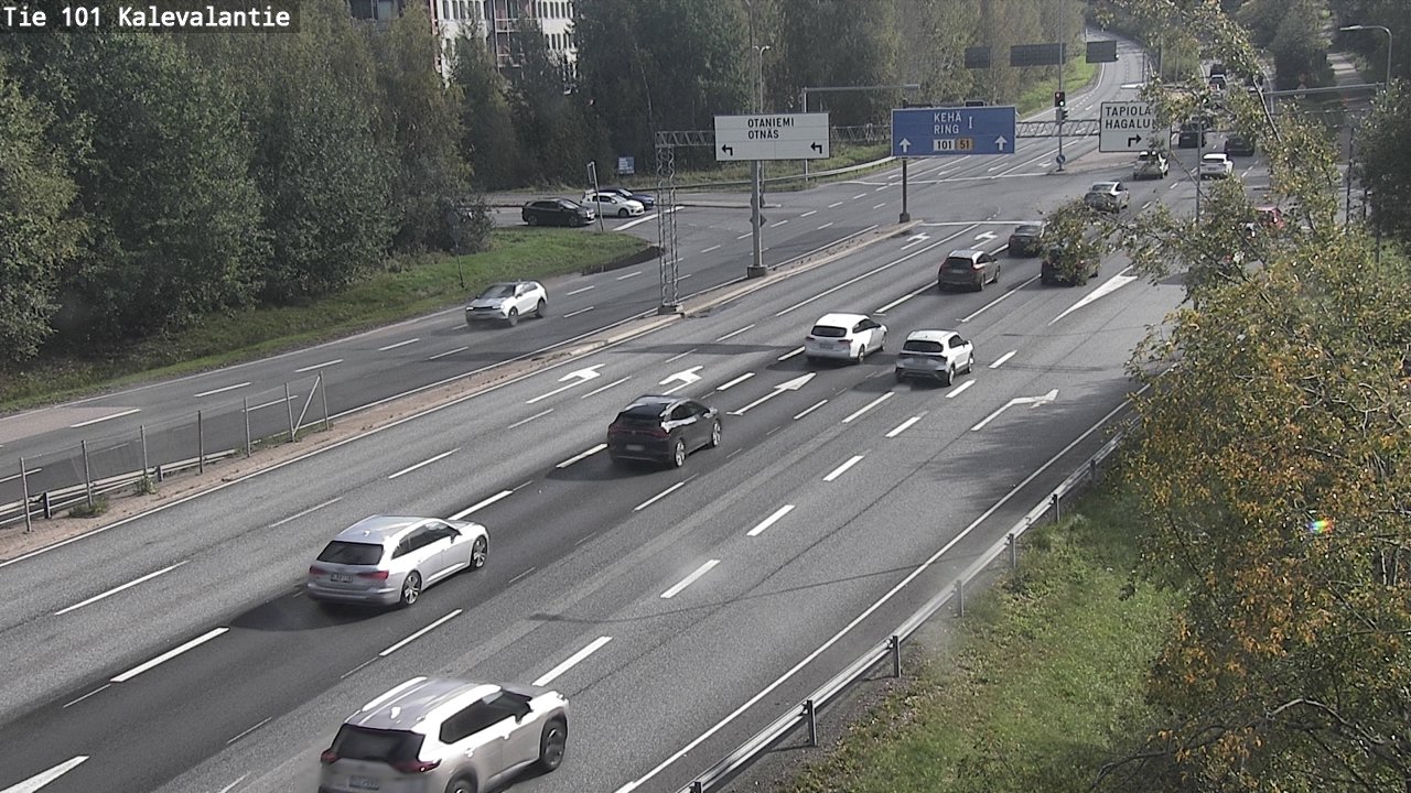Weather Camera Image Road 101 Kalevalantie, Espoo, Uusimaa