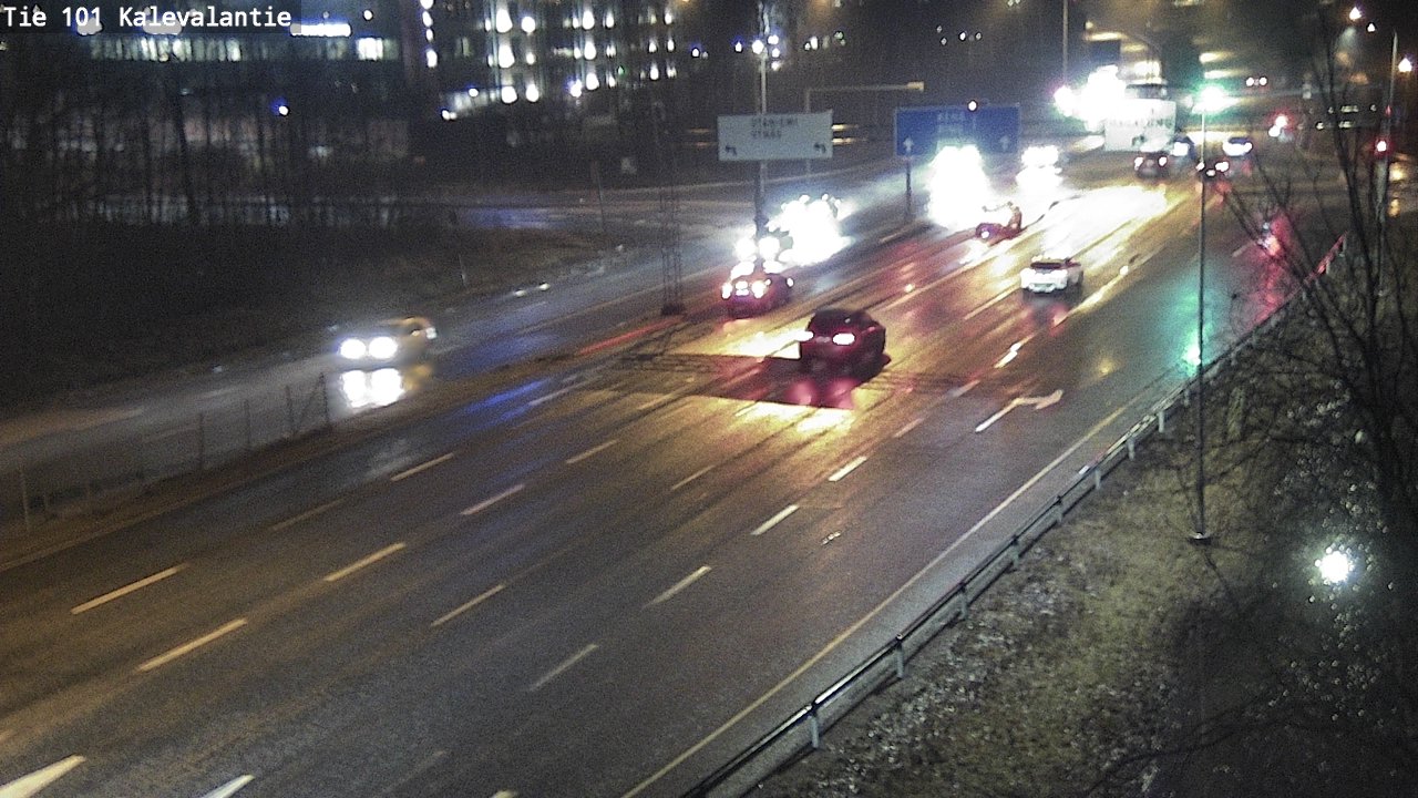 Weather Camera Image Väg 101 Kalevalantie, Espoo, Uusimaa