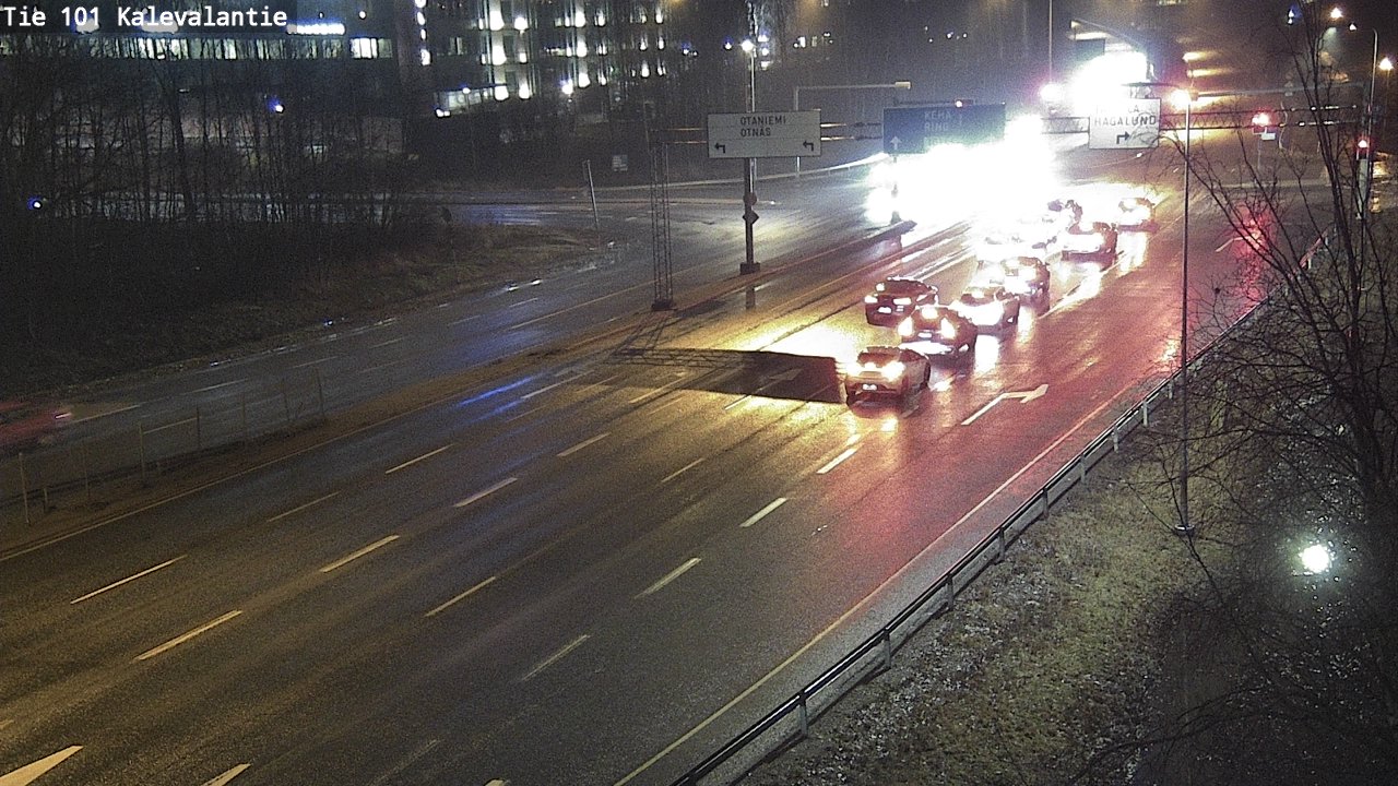 Weather Camera Image Väg 101 Kalevalantie, Espoo, Uusimaa