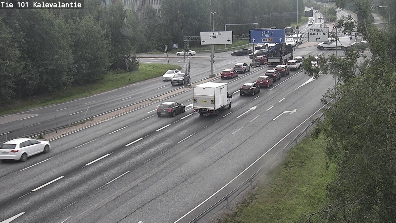Weather Camera Image Väg 101 Kalevalantie, Espoo, Uusimaa