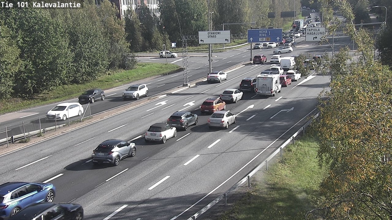 Weather Camera Image Road 101 Kalevalantie, Espoo, Uusimaa