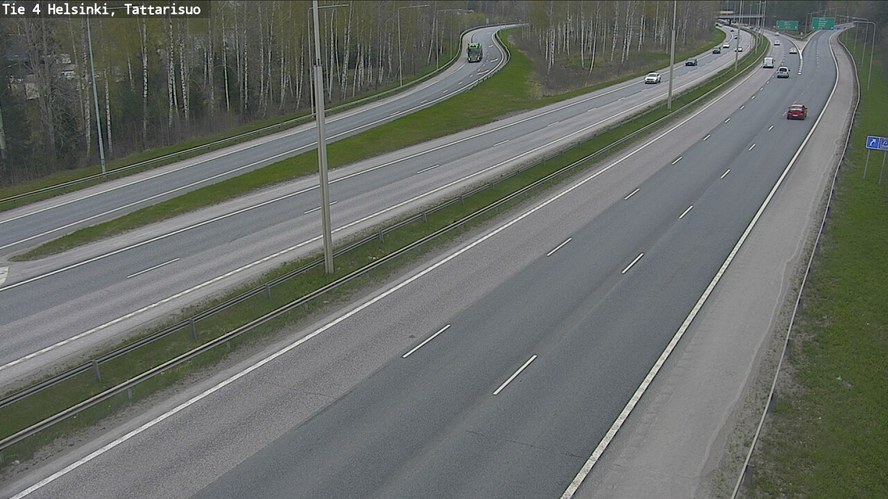 Weather Camera Image Road 4 Helsinki, Tattarisuo, Helsinki, Uusimaa