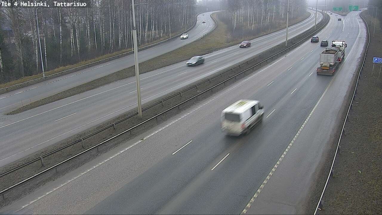 Weather Camera Image Road 4 Helsinki, Tattarisuo, Helsinki, Uusimaa
