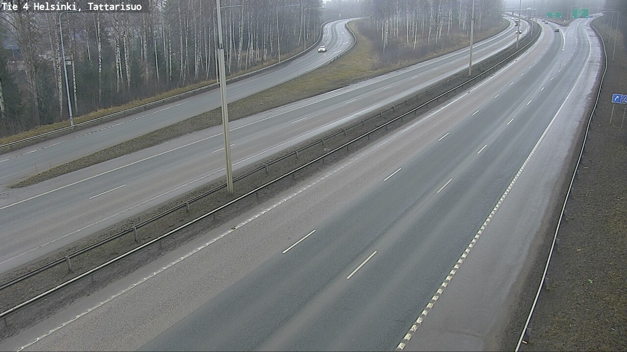 Weather Camera Image Road 4 Helsinki, Tattarisuo, Helsinki, Uusimaa