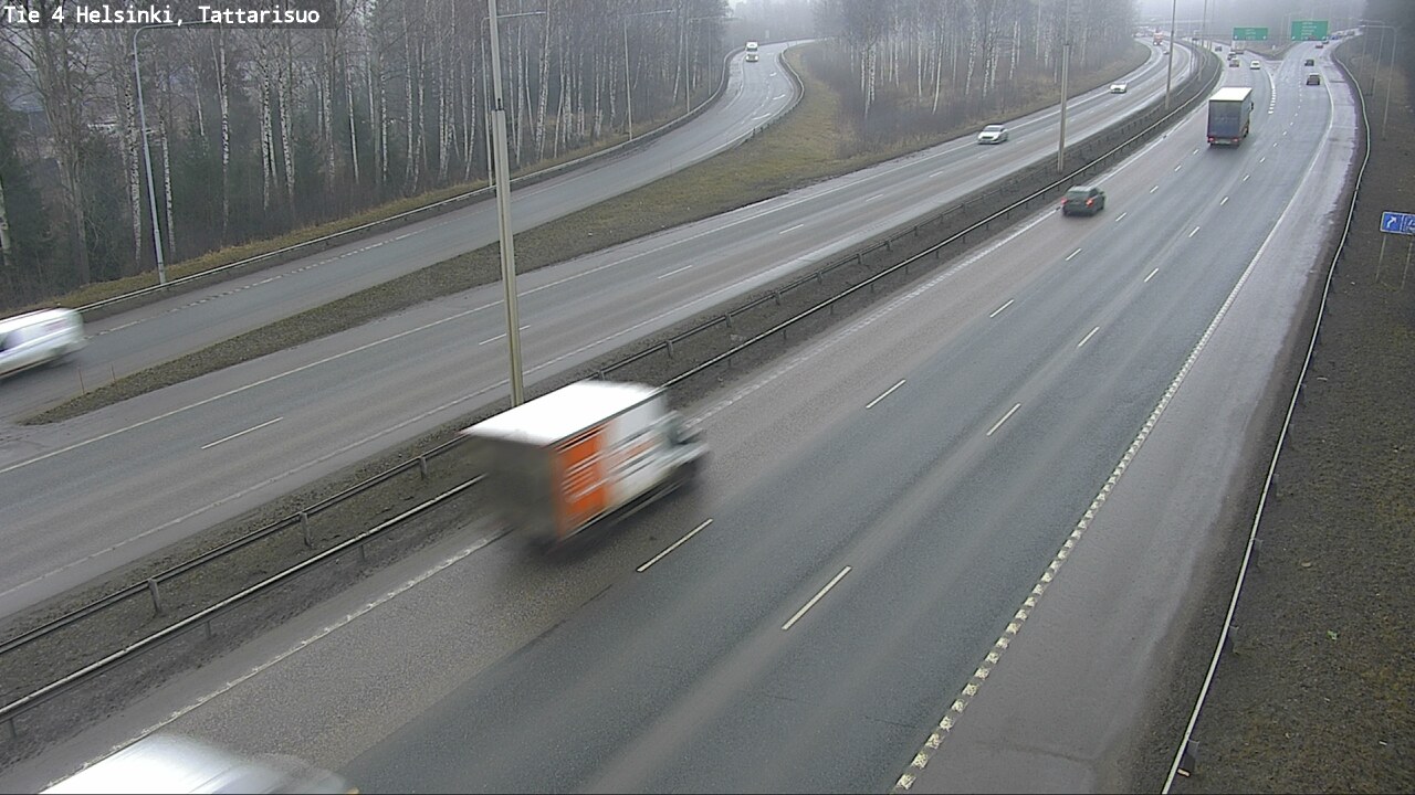 Weather Camera Image Road 4 Helsinki, Tattarisuo, Helsinki, Uusimaa