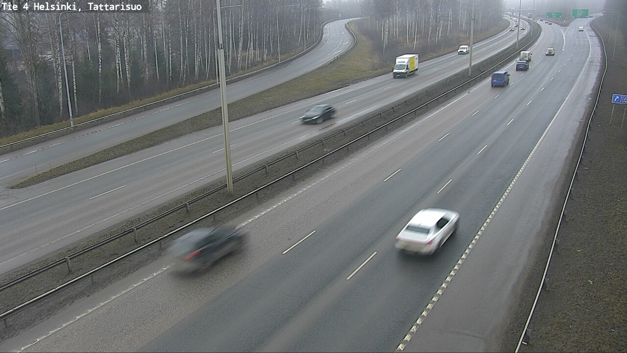 Weather Camera Image Road 4 Helsinki, Tattarisuo, Helsinki, Uusimaa