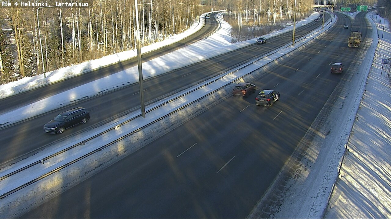 Weather Camera Image Road 4 Helsinki, Tattarisuo, Helsinki, Uusimaa
