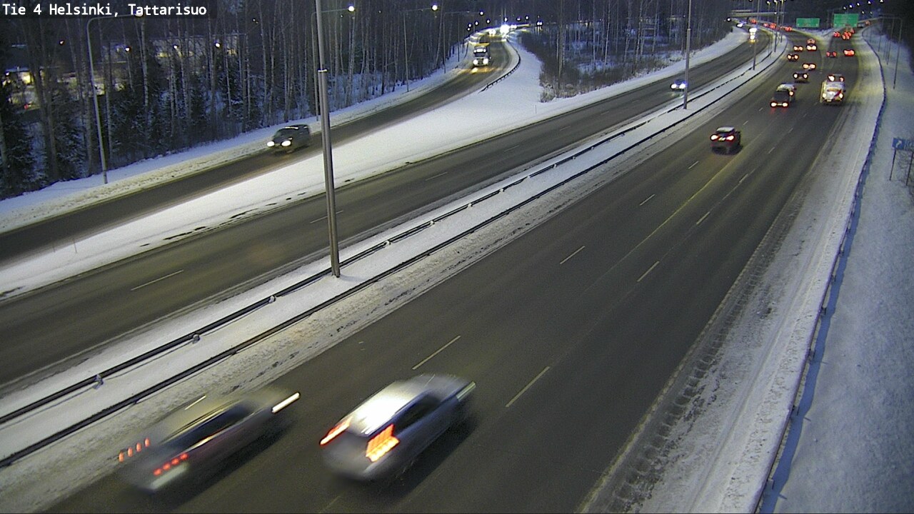 Weather Camera Image Road 4 Helsinki, Tattarisuo, Helsinki, Uusimaa