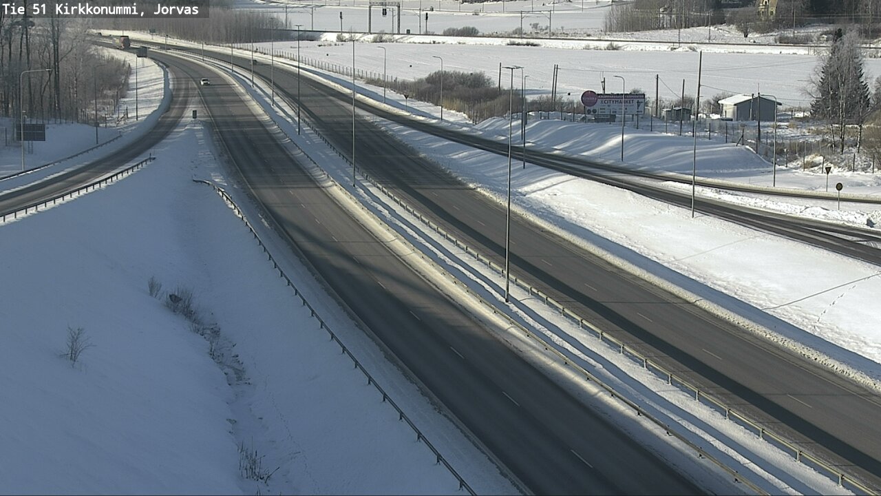 Weather Camera Image Väg 51 Kyrkslätt, Jorvas, Kirkkonummi, Uusimaa