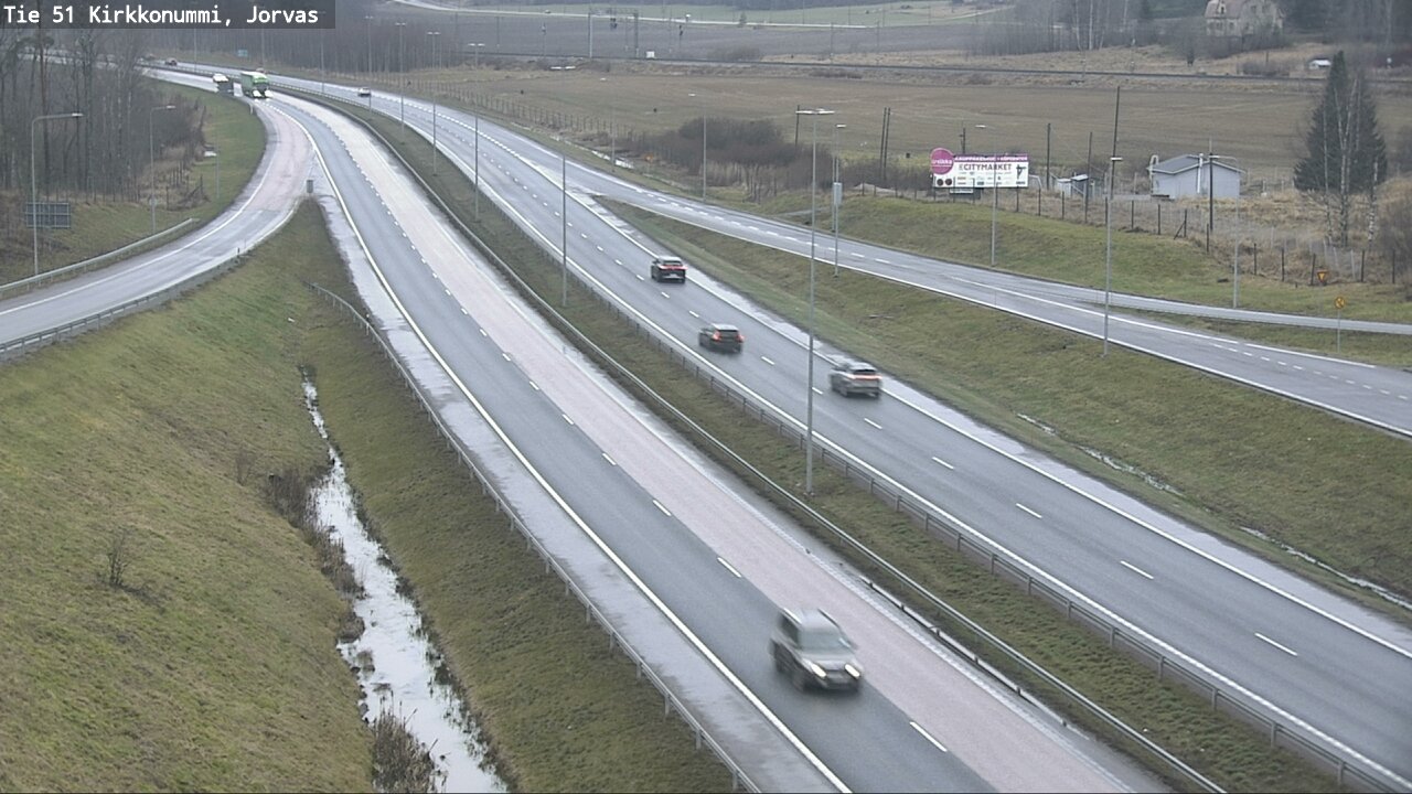 Weather Camera Image Väg 51 Kyrkslätt, Jorvas, Kirkkonummi, Uusimaa