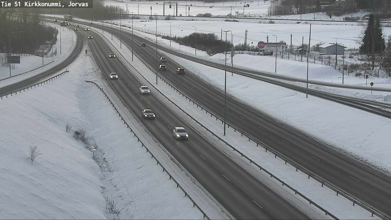 Weather Camera Image Väg 51 Kyrkslätt, Jorvas, Kirkkonummi, Uusimaa