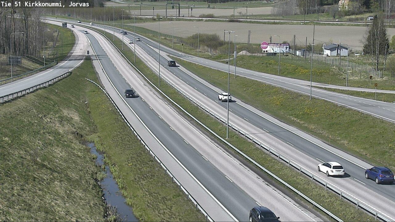 Weather Camera Image Road 51 Kirkkonummi, Jorvas, Kirkkonummi, Uusimaa
