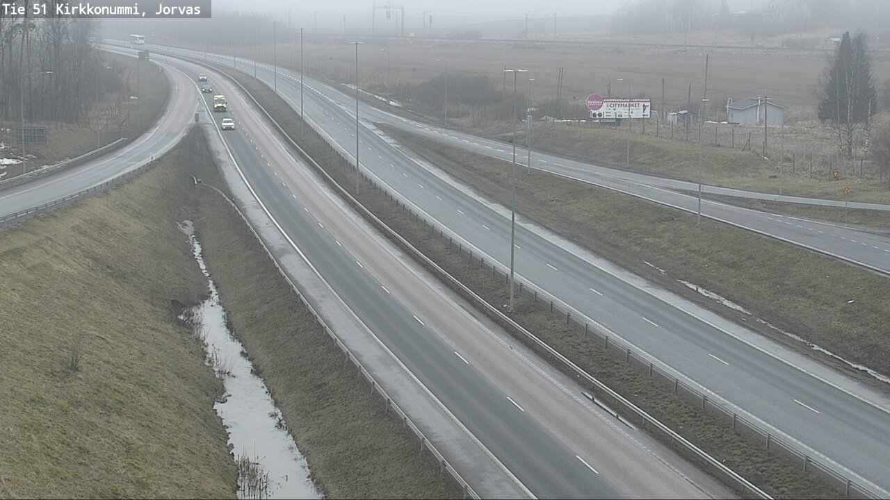 Weather Camera Image Väg 51 Kyrkslätt, Jorvas, Kirkkonummi, Uusimaa