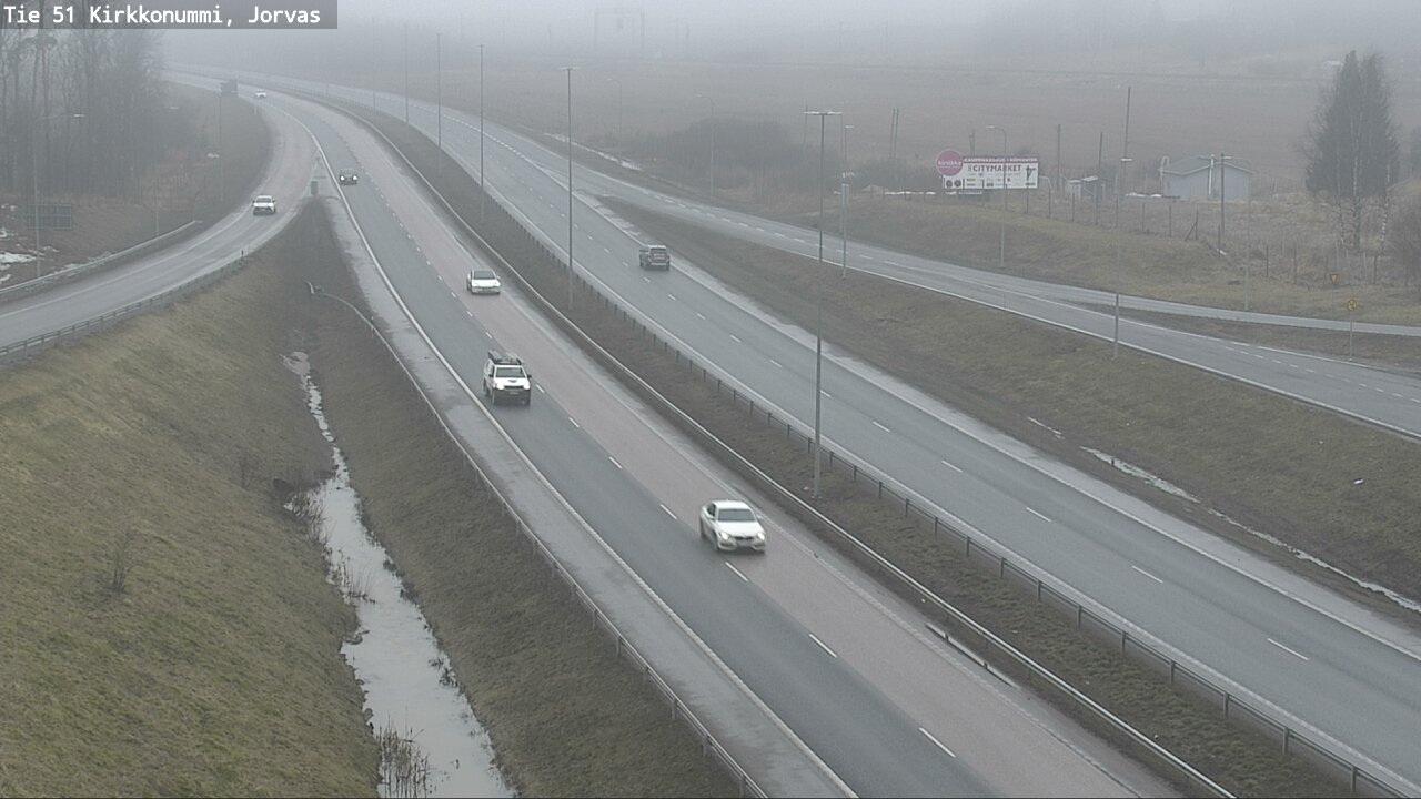 Weather Camera Image Väg 51 Kyrkslätt, Jorvas, Kirkkonummi, Uusimaa