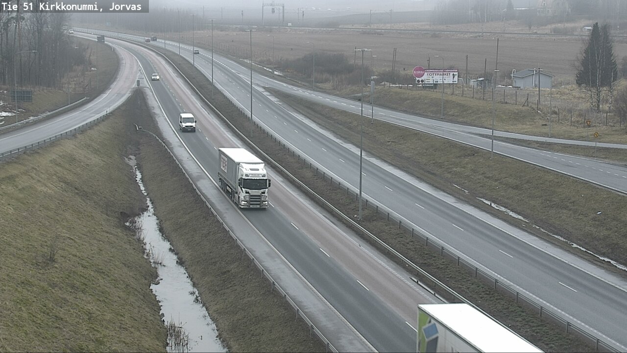 Weather Camera Image Väg 51 Kyrkslätt, Jorvas, Kirkkonummi, Uusimaa