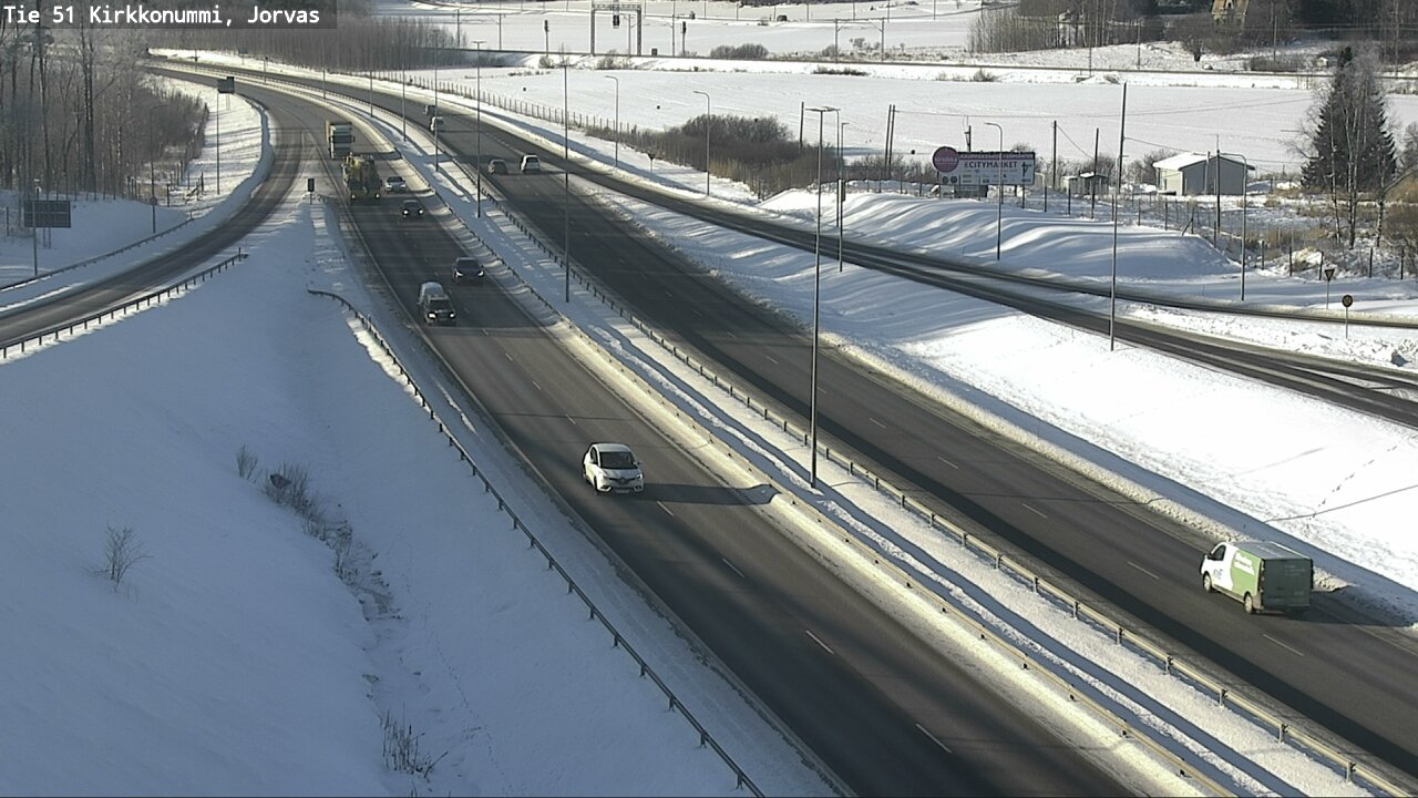 Weather Camera Image Väg 51 Kyrkslätt, Jorvas, Kirkkonummi, Uusimaa
