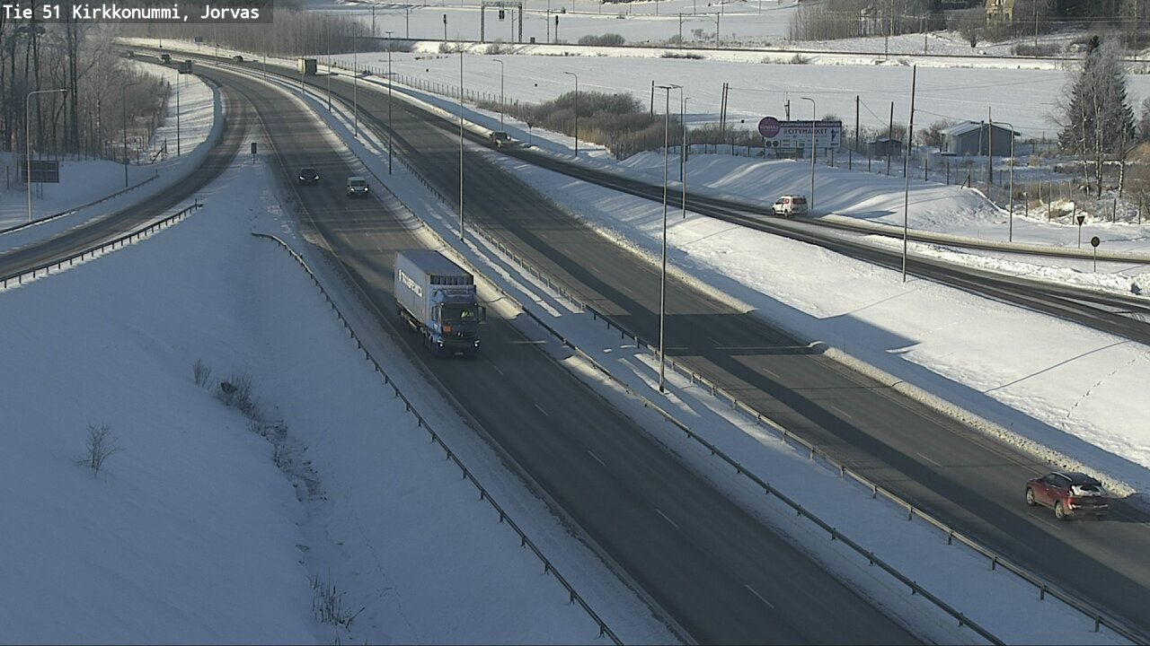 Weather Camera Image Väg 51 Kyrkslätt, Jorvas, Kirkkonummi, Uusimaa