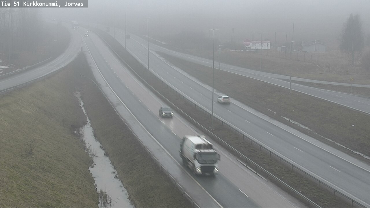 Weather Camera Image Väg 51 Kyrkslätt, Jorvas, Kirkkonummi, Uusimaa