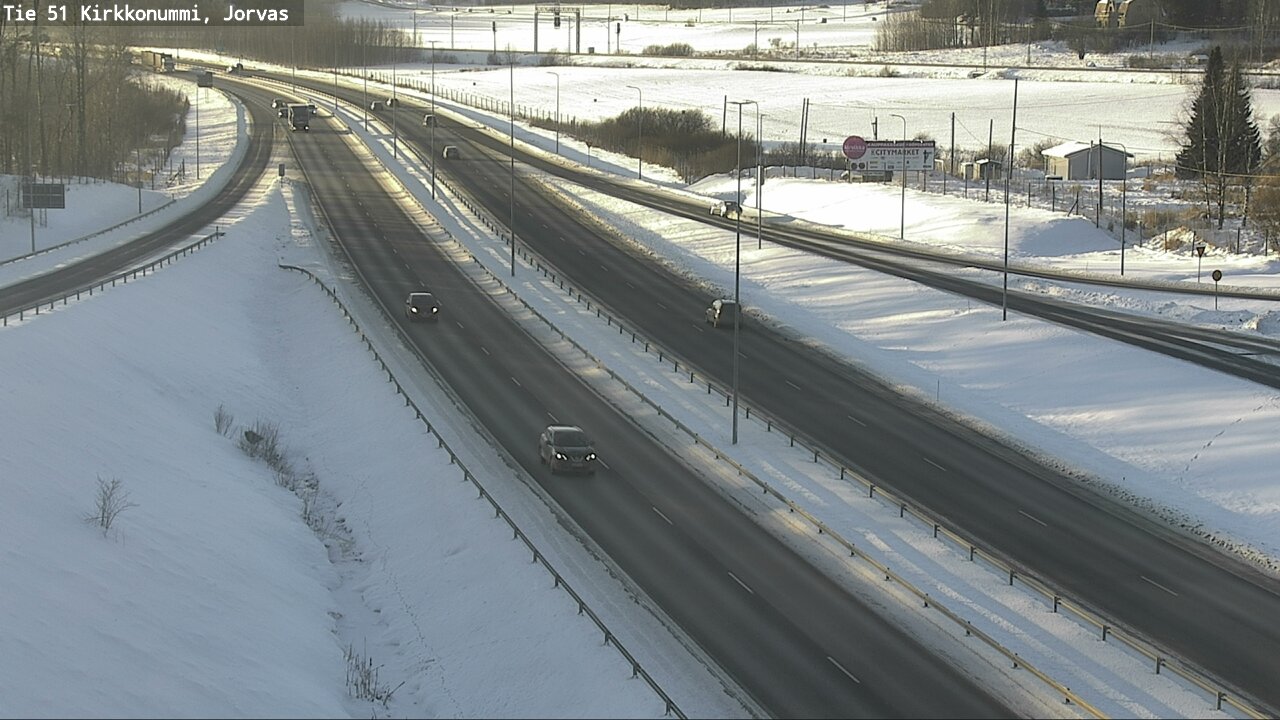 Weather Camera Image Väg 51 Kyrkslätt, Jorvas, Kirkkonummi, Uusimaa