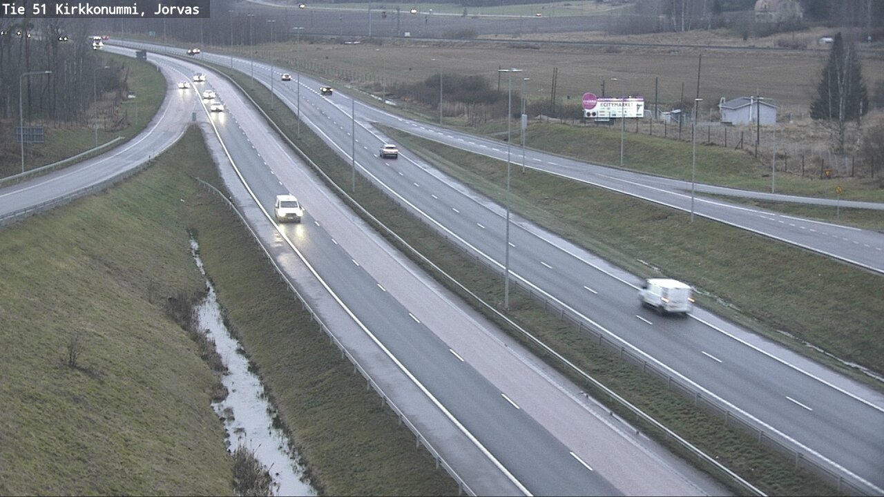 Weather Camera Image Väg 51 Kyrkslätt, Jorvas, Kirkkonummi, Uusimaa