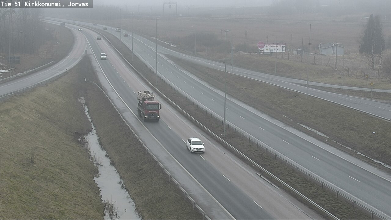 Weather Camera Image Väg 51 Kyrkslätt, Jorvas, Kirkkonummi, Uusimaa