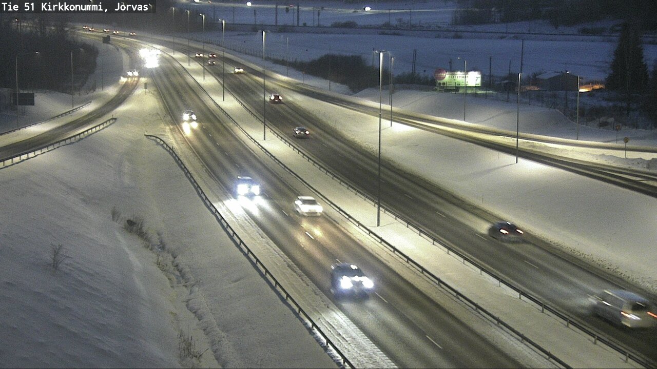 Weather Camera Image Väg 51 Kyrkslätt, Jorvas, Kirkkonummi, Uusimaa