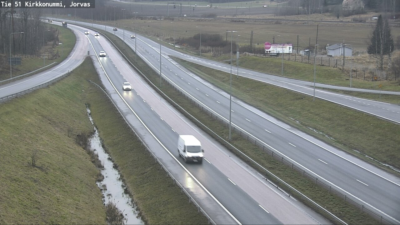 Weather Camera Image Väg 51 Kyrkslätt, Jorvas, Kirkkonummi, Uusimaa