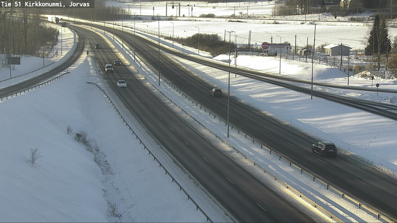 Weather Camera Image Väg 51 Kyrkslätt, Jorvas, Kirkkonummi, Uusimaa