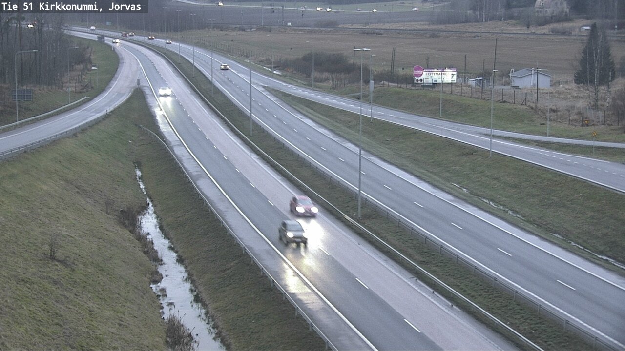 Weather Camera Image Väg 51 Kyrkslätt, Jorvas, Kirkkonummi, Uusimaa