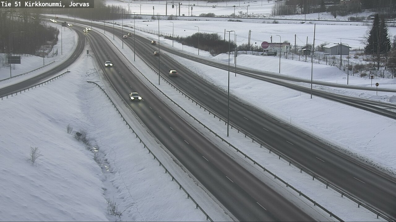 Weather Camera Image Väg 51 Kyrkslätt, Jorvas, Kirkkonummi, Uusimaa
