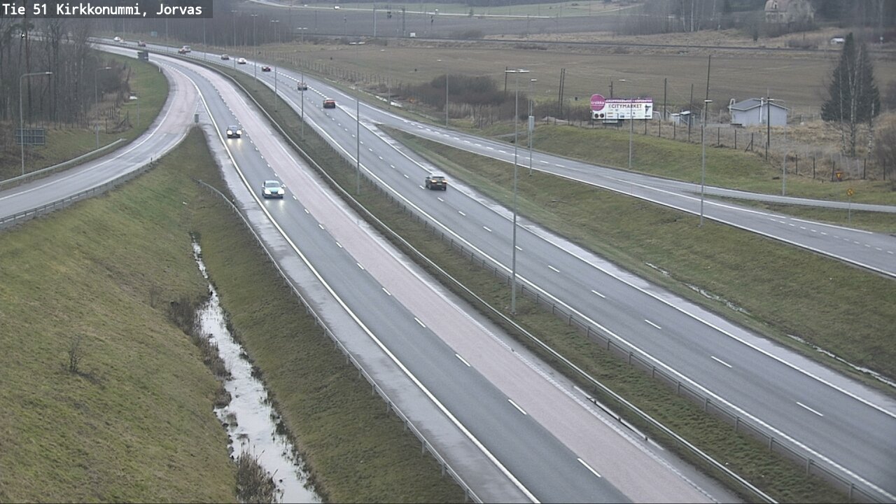 Weather Camera Image Väg 51 Kyrkslätt, Jorvas, Kirkkonummi, Uusimaa
