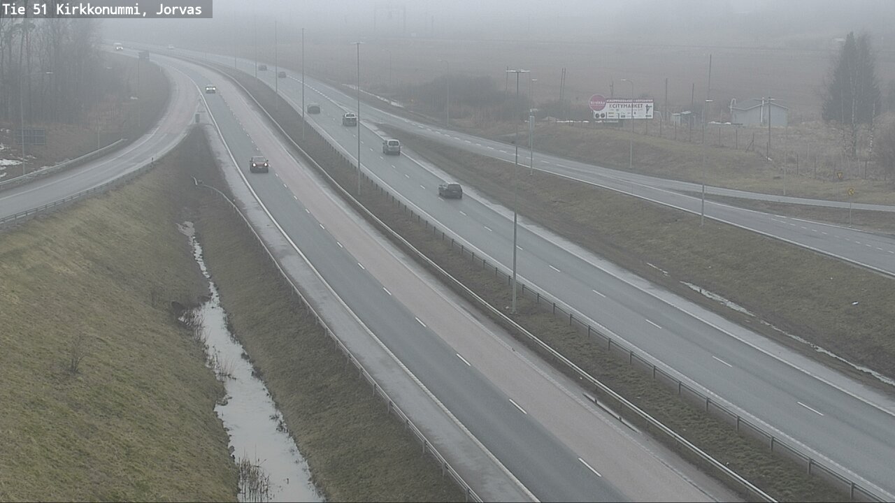 Weather Camera Image Väg 51 Kyrkslätt, Jorvas, Kirkkonummi, Uusimaa