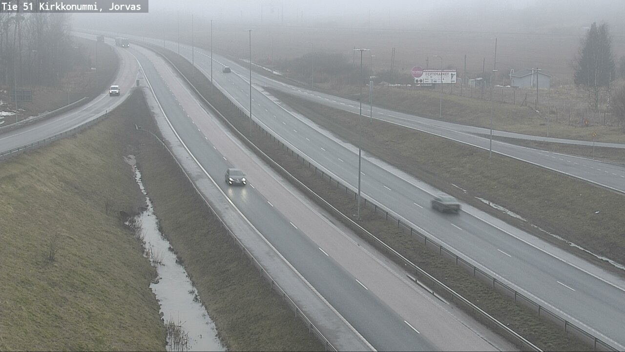 Weather Camera Image Väg 51 Kyrkslätt, Jorvas, Kirkkonummi, Uusimaa