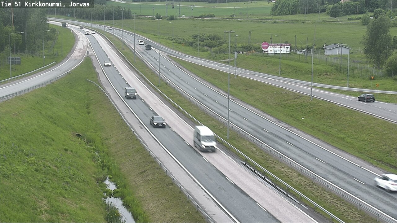 Weather Camera Image Väg 51 Kyrkslätt, Jorvas, Kirkkonummi, Uusimaa