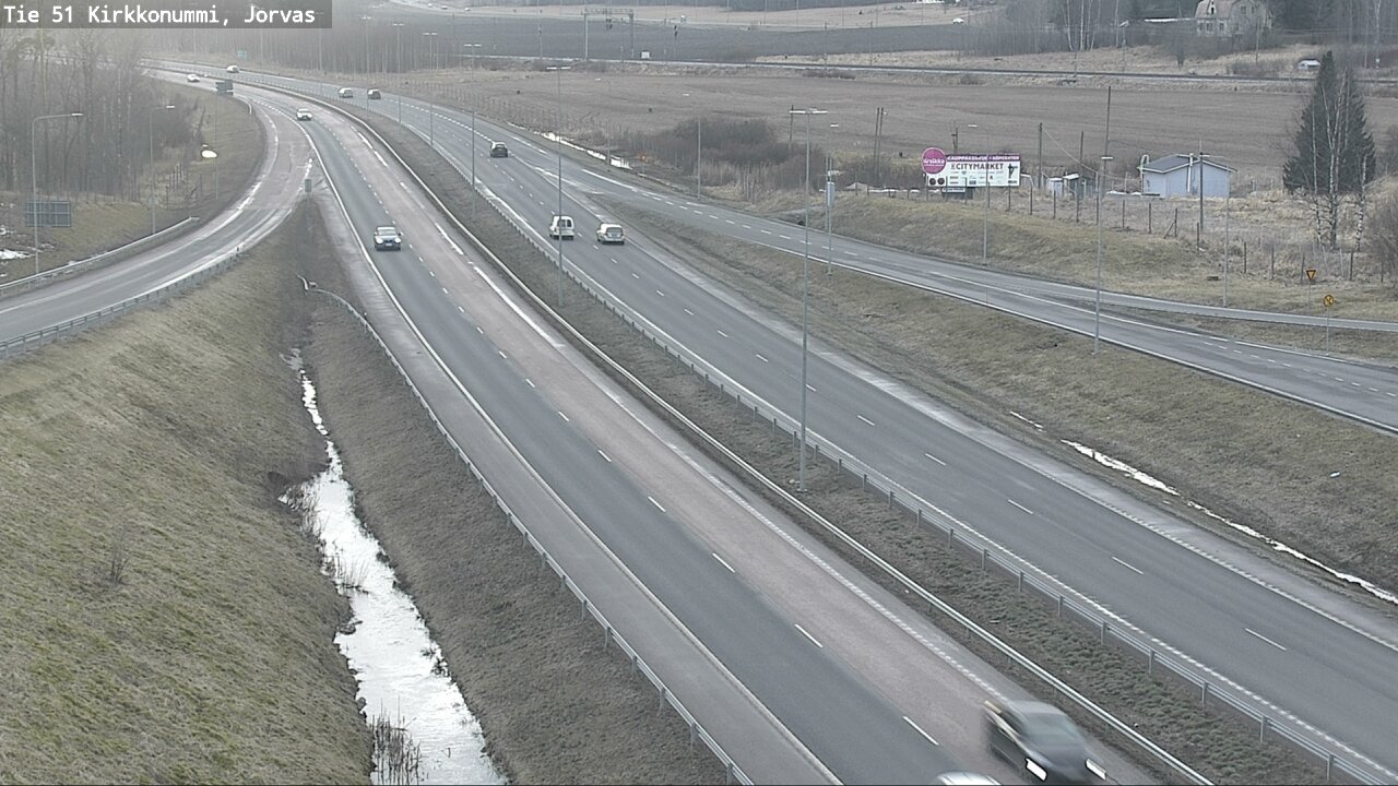 Weather Camera Image Road 51 Kirkkonummi, Jorvas, Kirkkonummi, Uusimaa