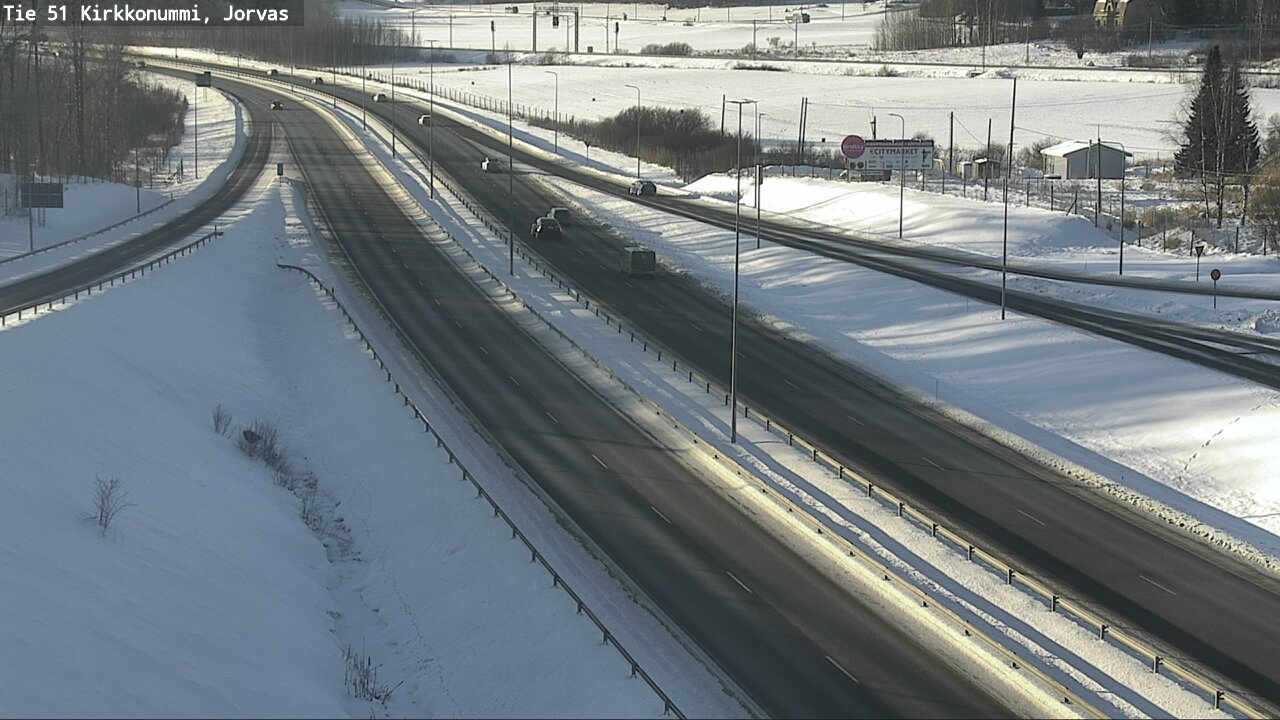 Weather Camera Image Väg 51 Kyrkslätt, Jorvas, Kirkkonummi, Uusimaa