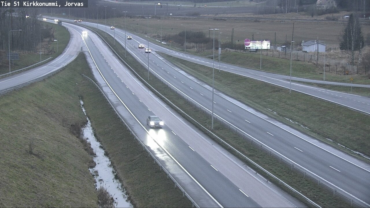 Weather Camera Image Väg 51 Kyrkslätt, Jorvas, Kirkkonummi, Uusimaa