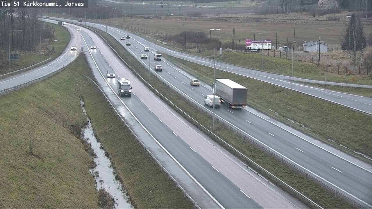 Weather Camera Image Väg 51 Kyrkslätt, Jorvas, Kirkkonummi, Uusimaa