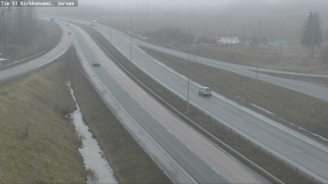 Weather Camera Image Väg 51 Kyrkslätt, Jorvas, Kirkkonummi, Uusimaa