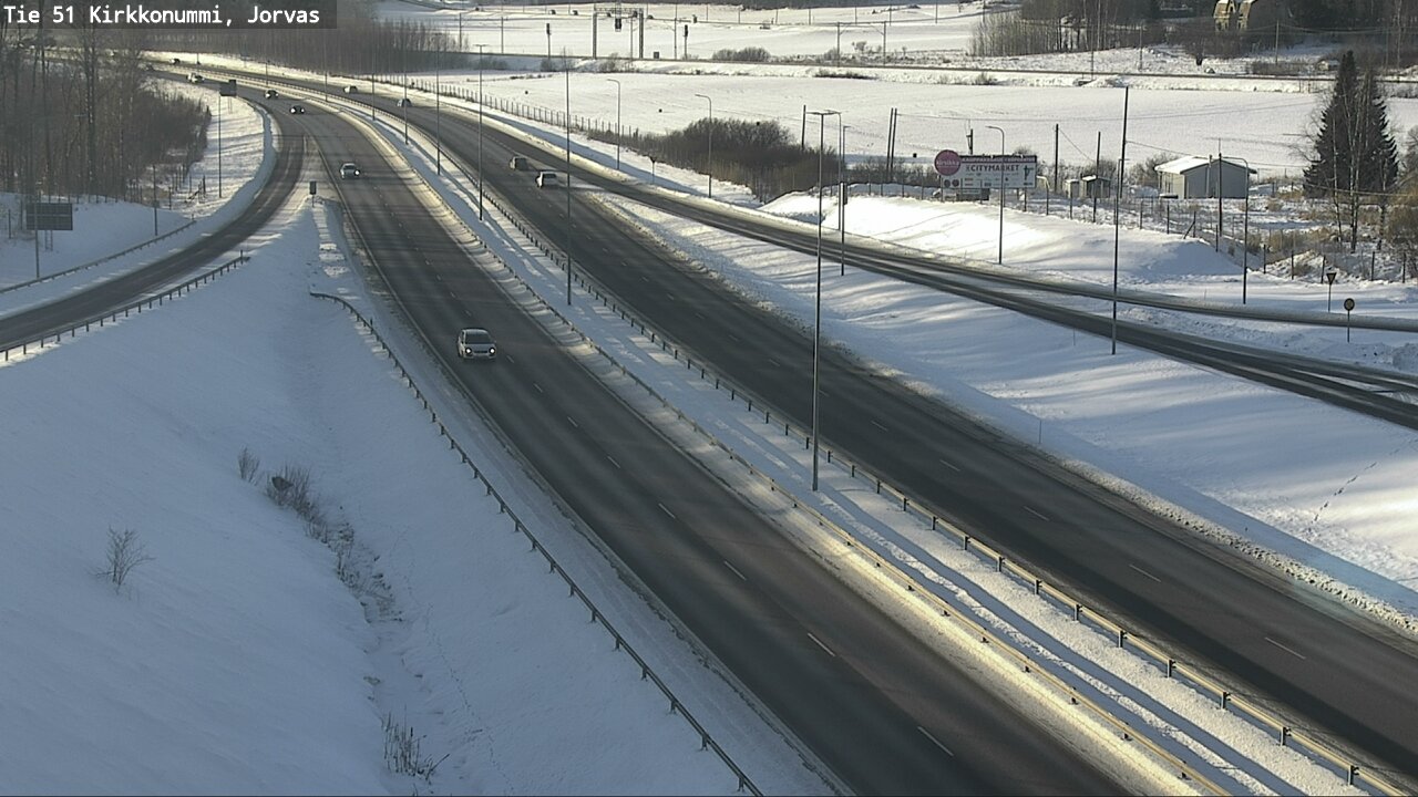 Weather Camera Image Väg 51 Kyrkslätt, Jorvas, Kirkkonummi, Uusimaa
