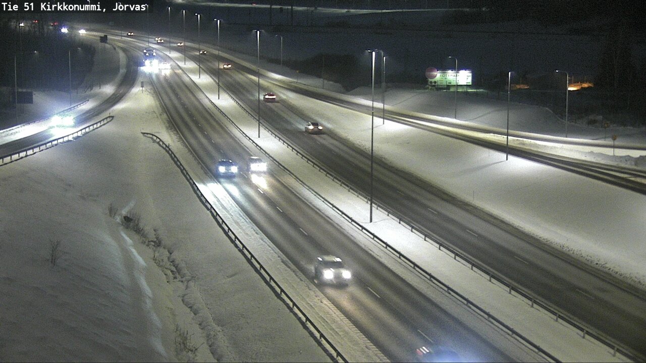 Weather Camera Image Väg 51 Kyrkslätt, Jorvas, Kirkkonummi, Uusimaa