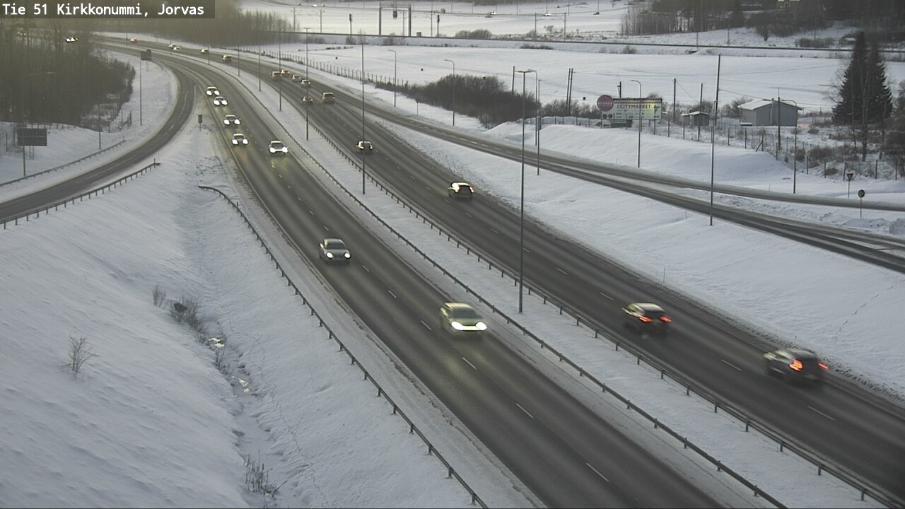 Weather Camera Image Väg 51 Kyrkslätt, Jorvas, Kirkkonummi, Uusimaa
