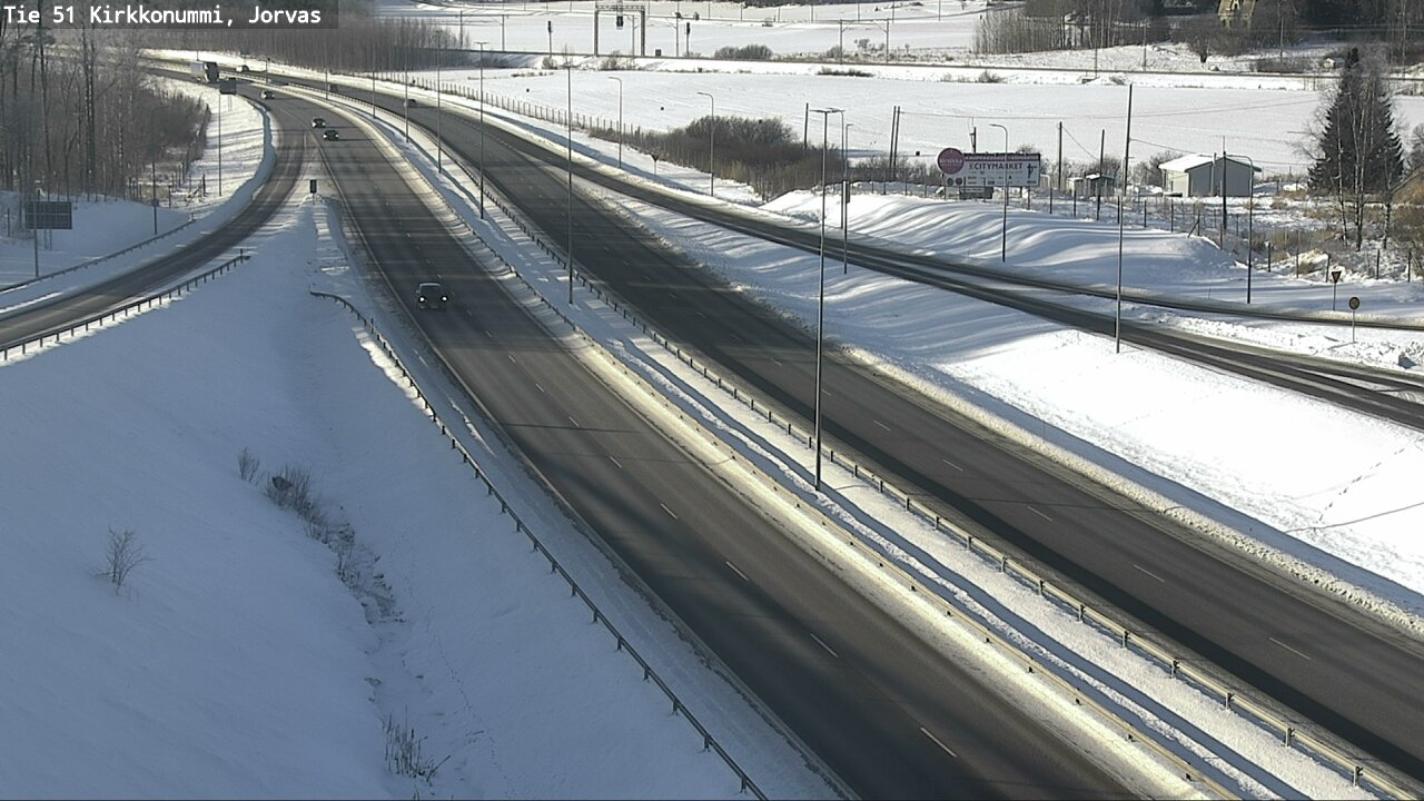 Weather Camera Image Väg 51 Kyrkslätt, Jorvas, Kirkkonummi, Uusimaa