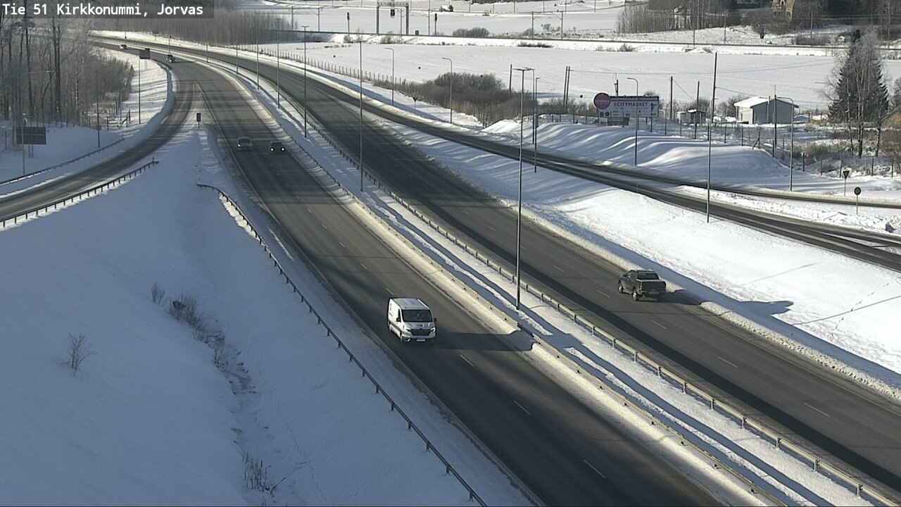 Weather Camera Image Väg 51 Kyrkslätt, Jorvas, Kirkkonummi, Uusimaa