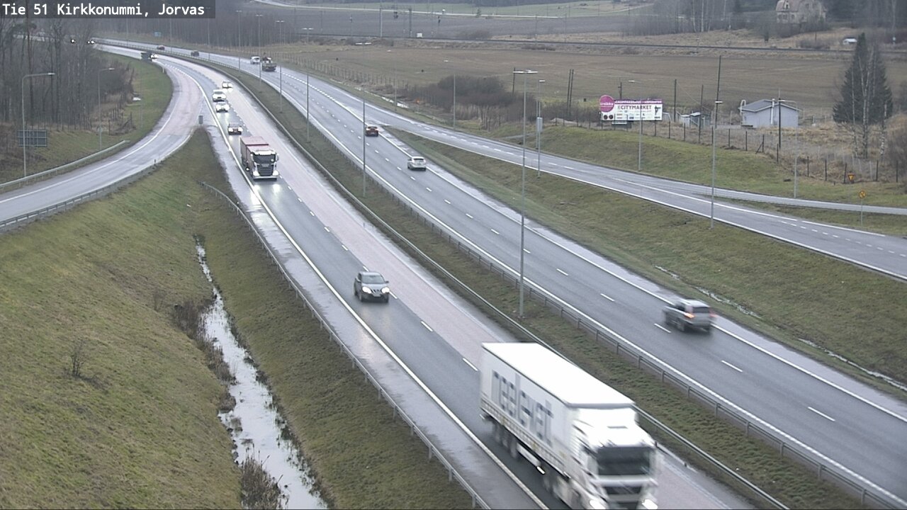 Weather Camera Image Väg 51 Kyrkslätt, Jorvas, Kirkkonummi, Uusimaa